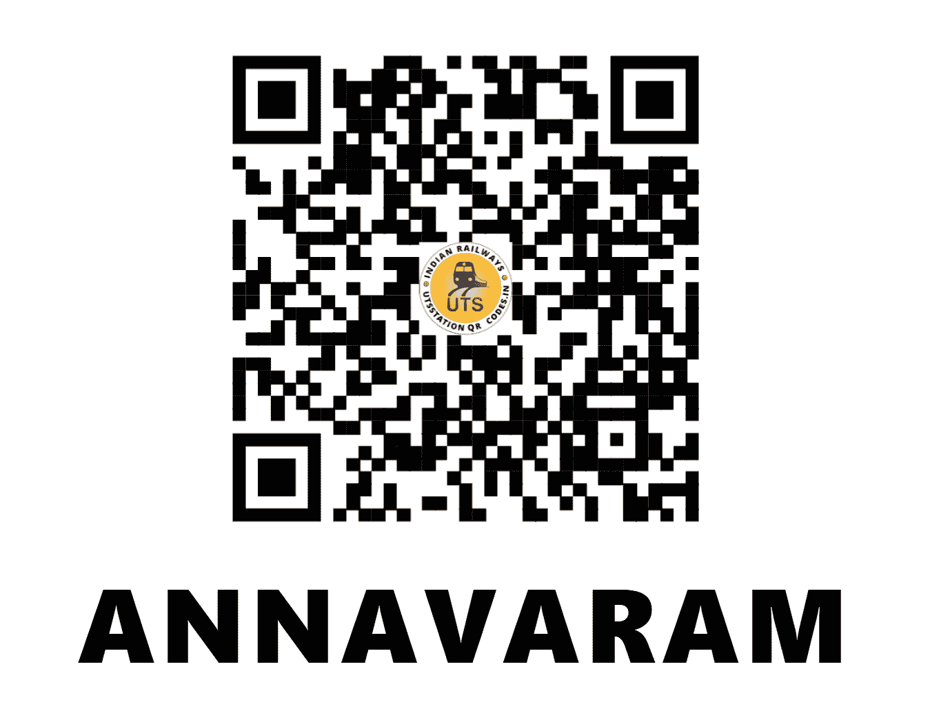 UTS QR Code for ANNAVARAM - ANV - SC (ANDHRA PRADESH)
